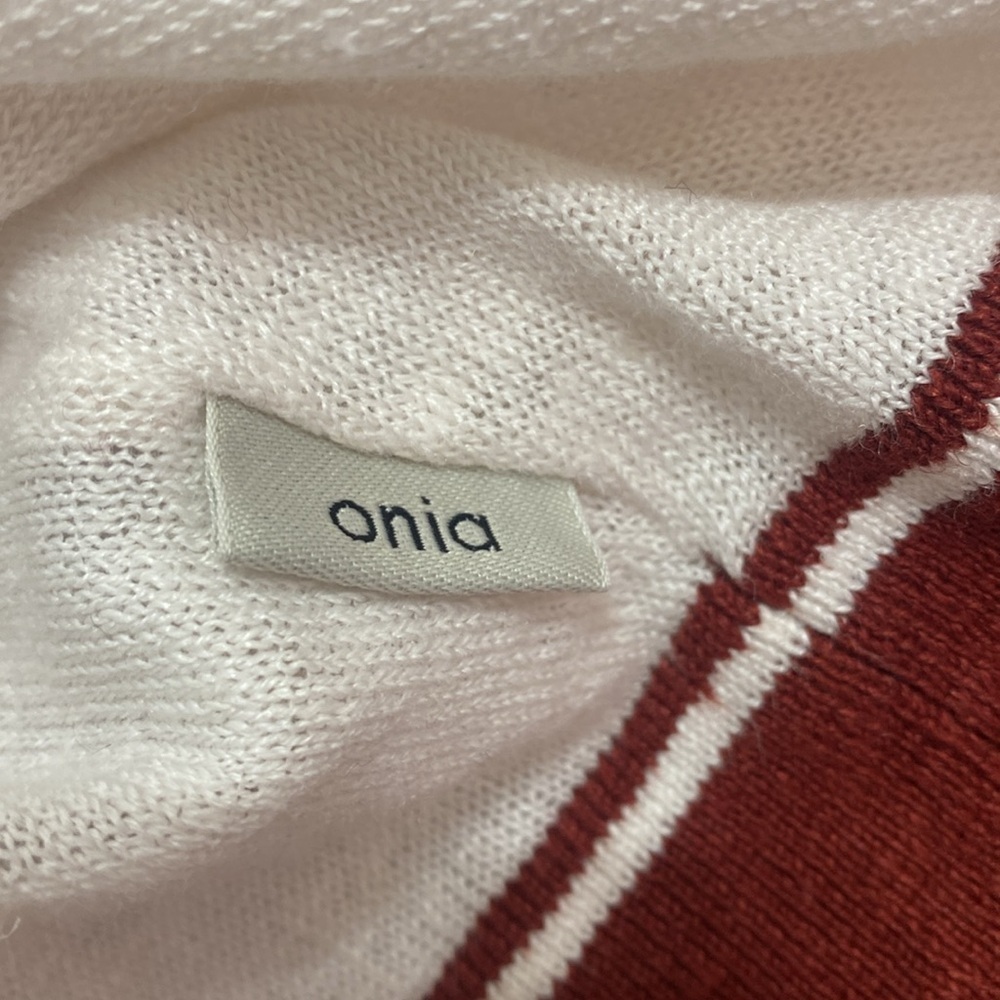 NWOT Onia Linen Long Sleeve Sweater Polo - Picture 13 of 14